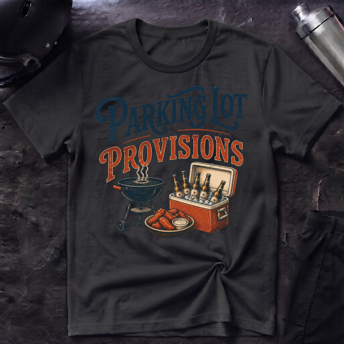 Parking Lot Provisions with Beer T-Shirt