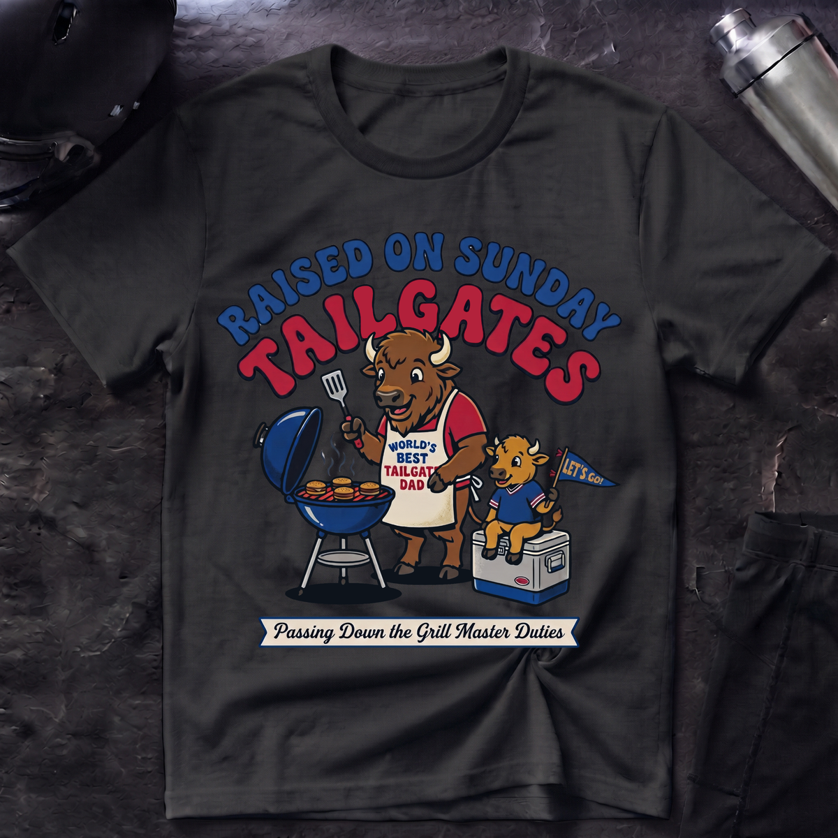 Raised on Sunday Tailgates T-Shirt
