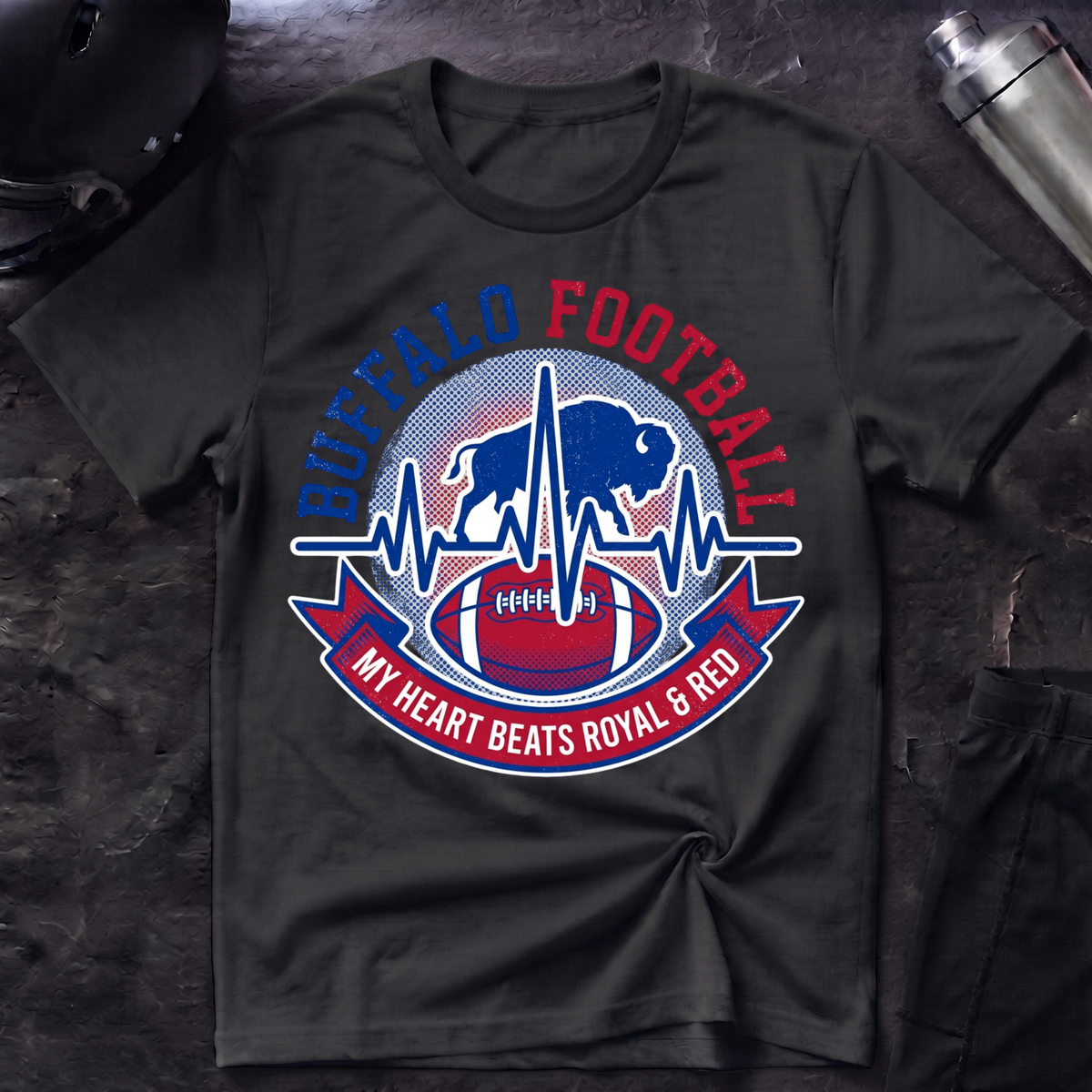 Heart Beats Royal & Red T-Shirt