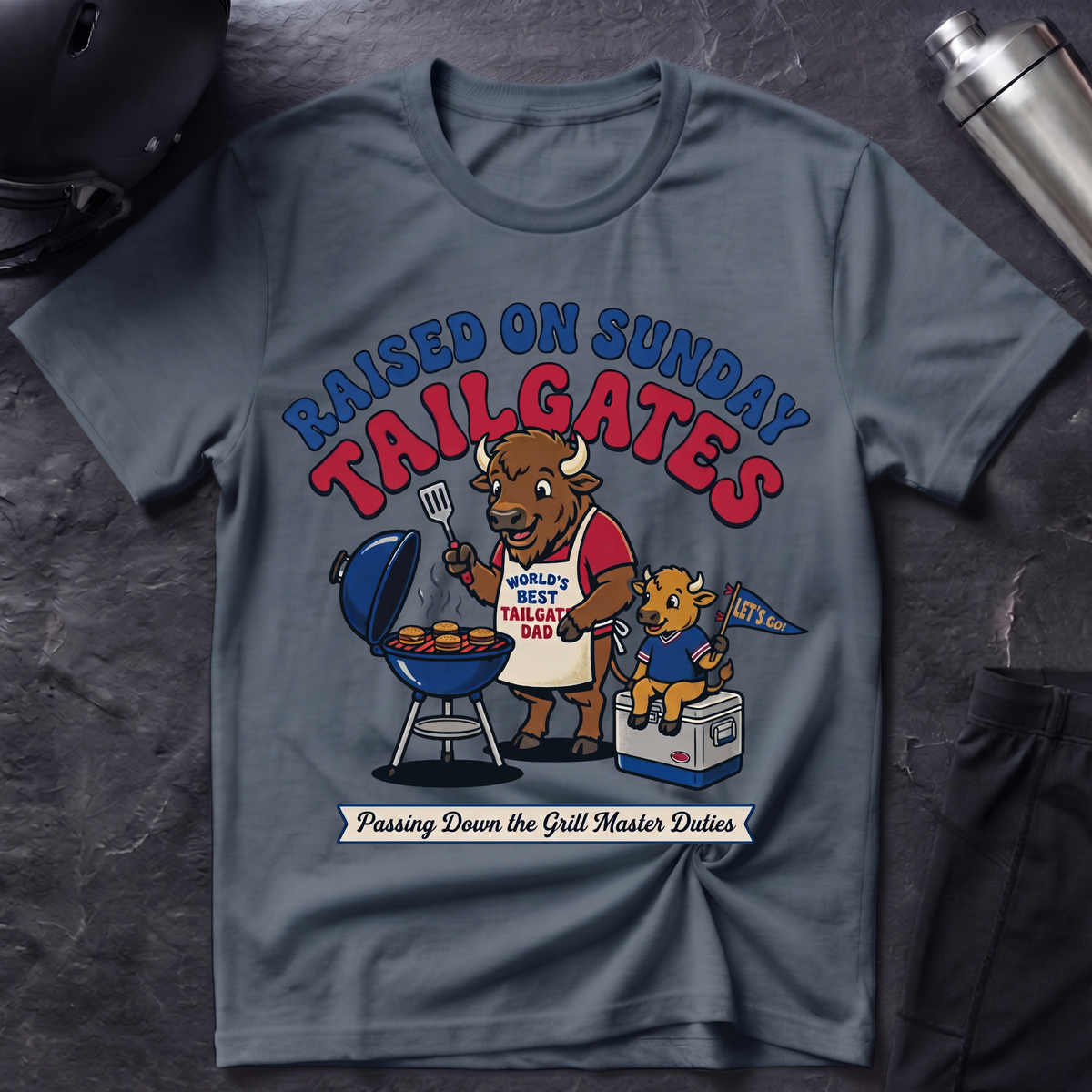 Raised on Sunday Tailgates T-Shirt