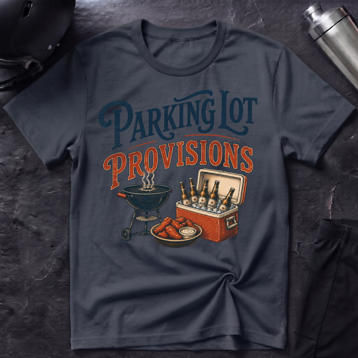 Parking Lot Provisions with Beer T-Shirt