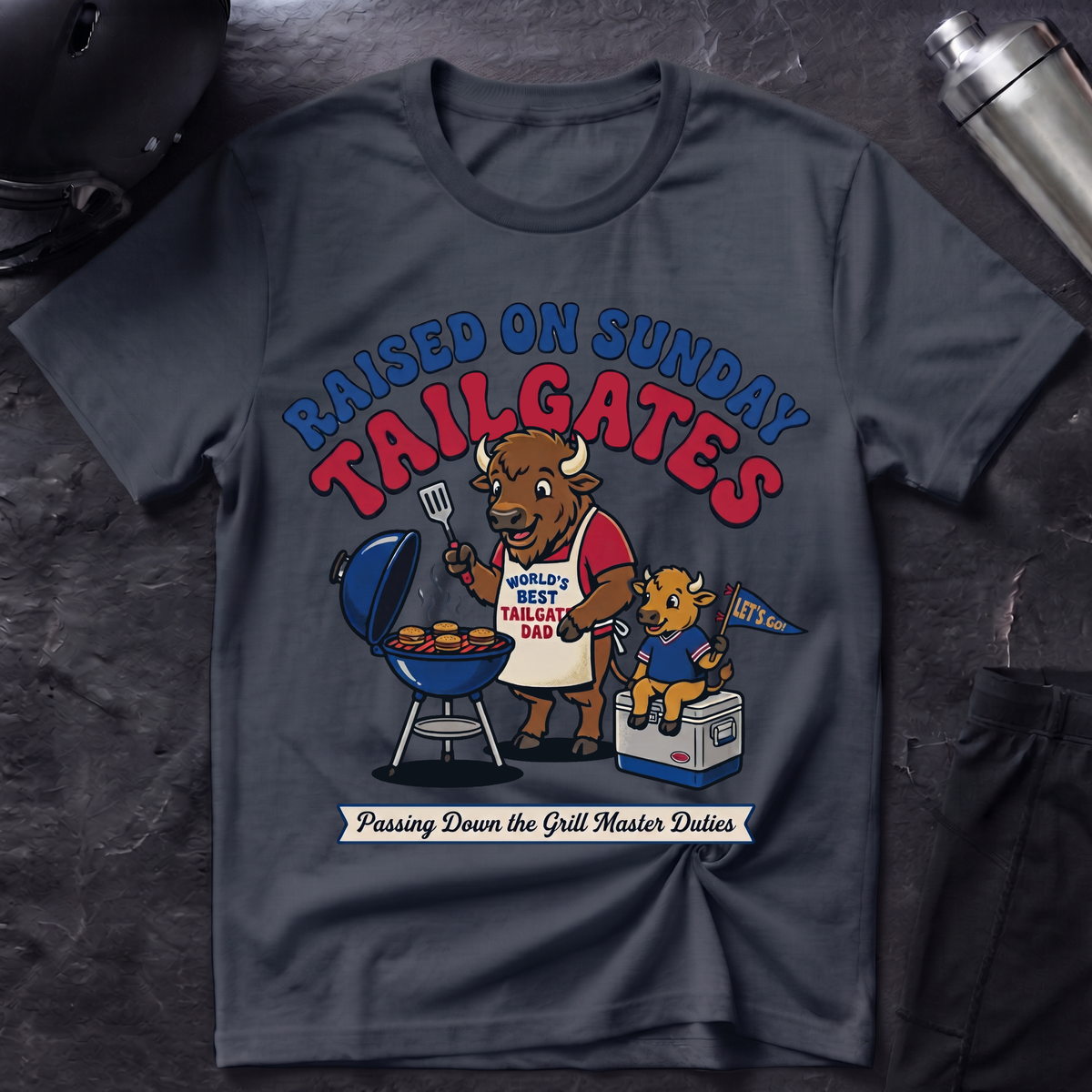 Raised on Sunday Tailgates T-Shirt