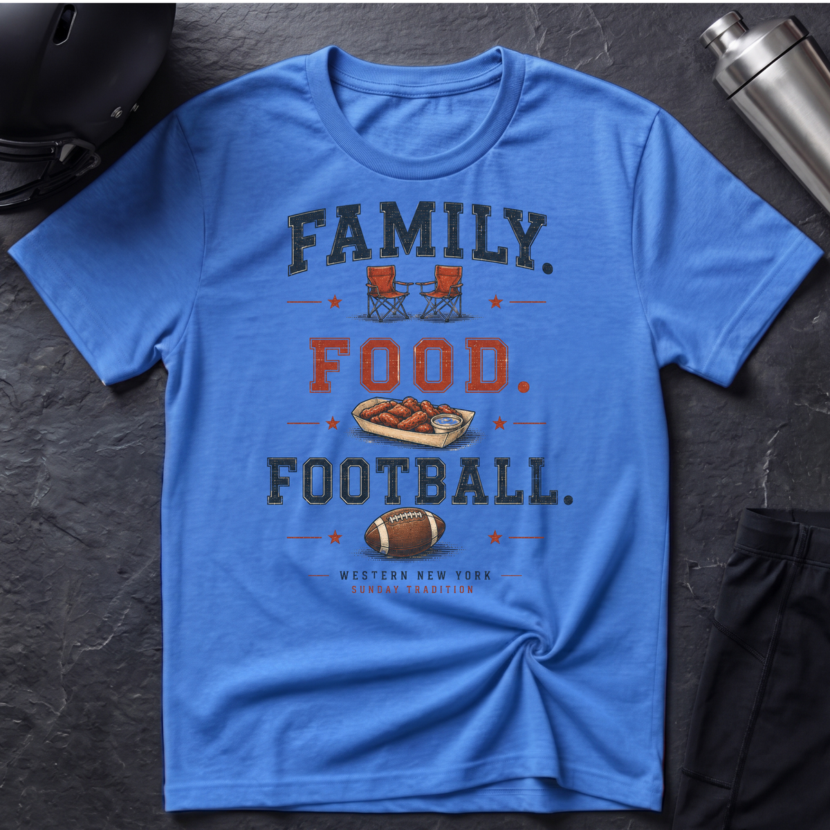 Family. Food. Football. T-Shirt