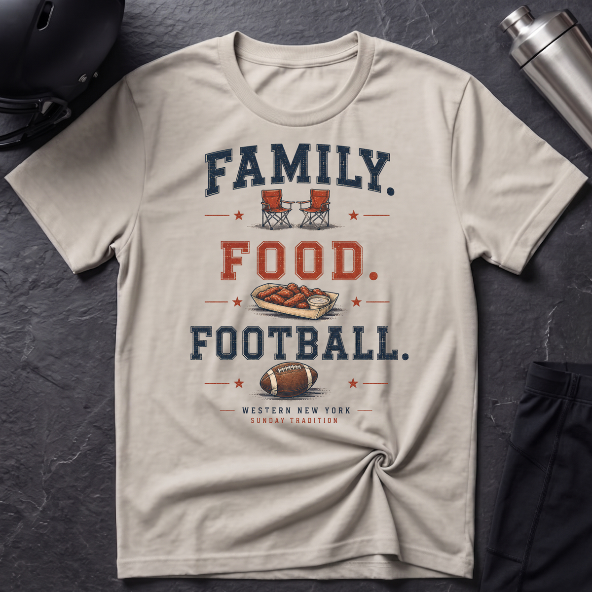 Family. Food. Football. T-Shirt