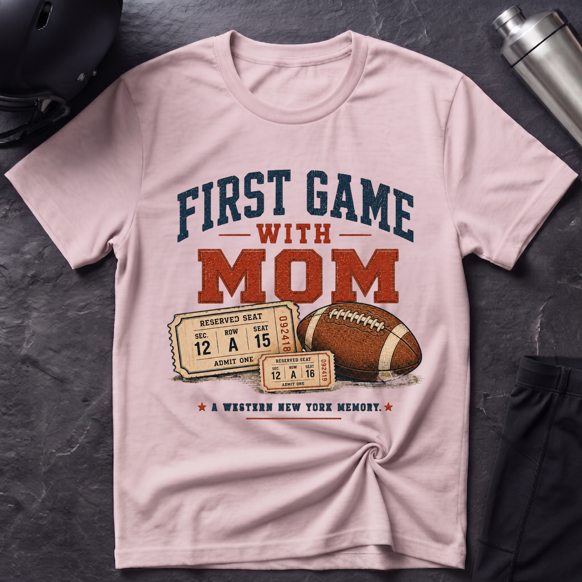 First Game With Mom Youth T-Shirt