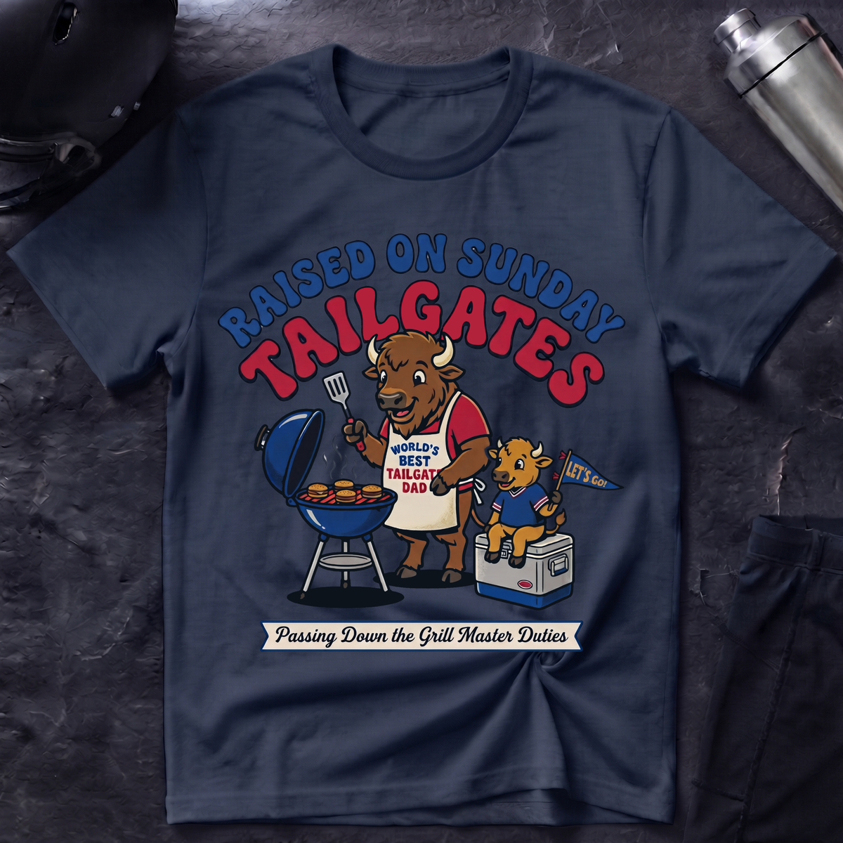 Raised on Sunday Tailgates T-Shirt