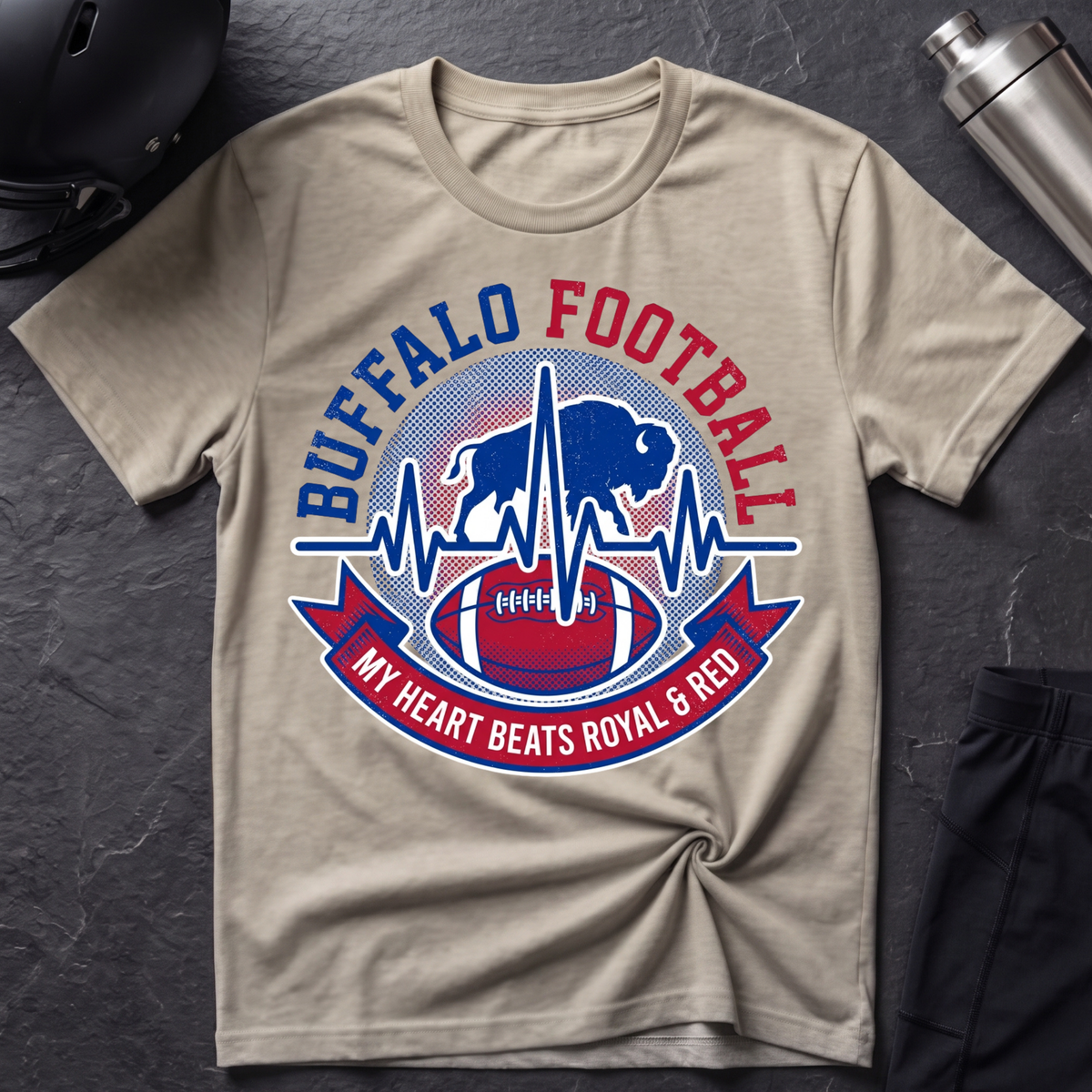 Heart Beats Royal & Red T-Shirt