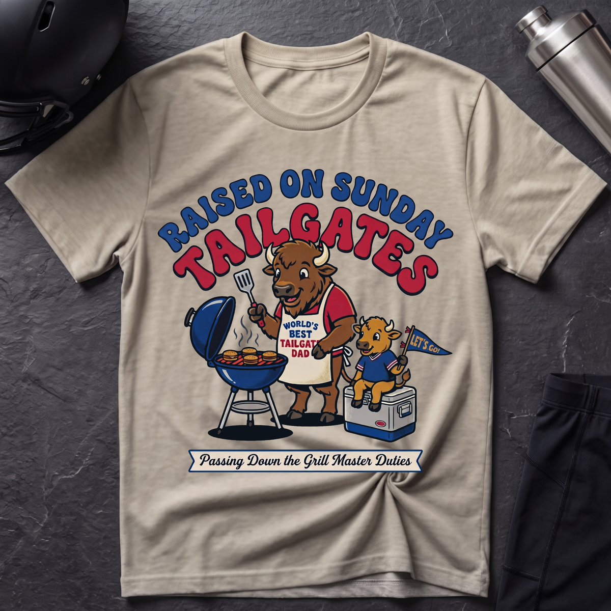 Raised on Sunday Tailgates T-Shirt