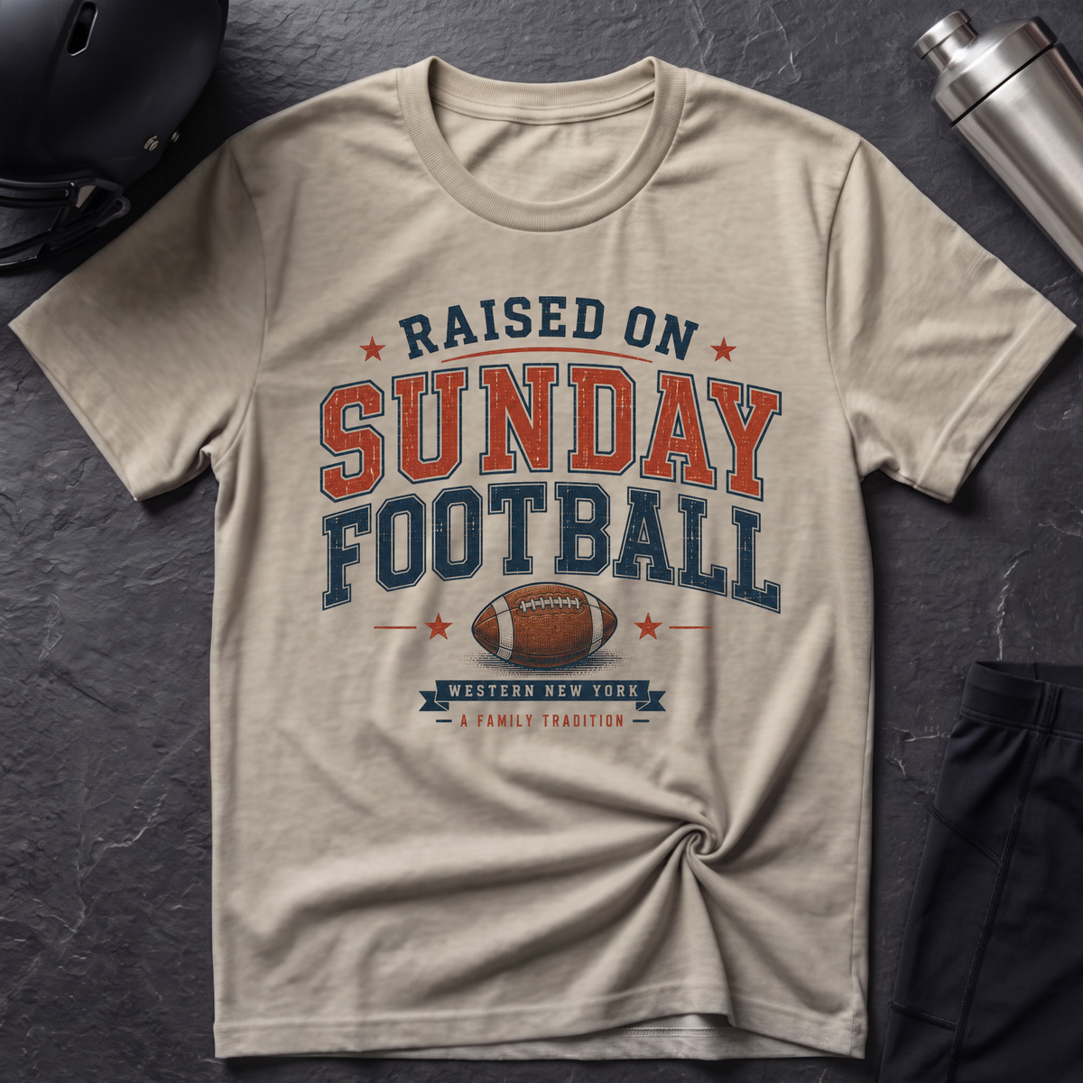 Raised on Sunday Football T-Shirt