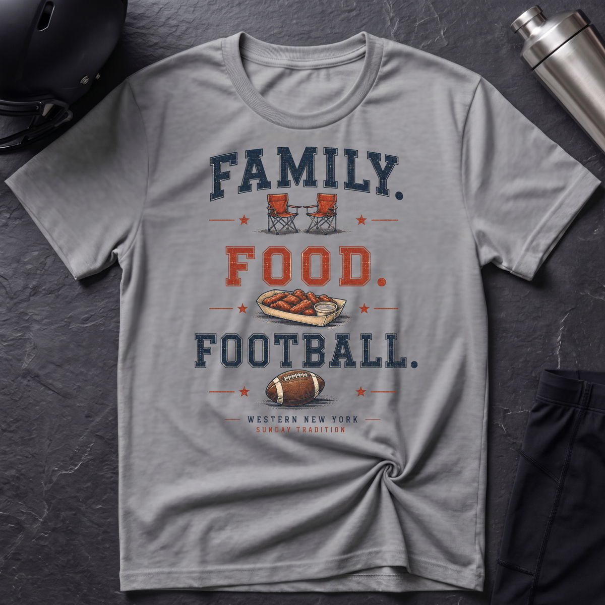 Family. Food. Football. T-Shirt