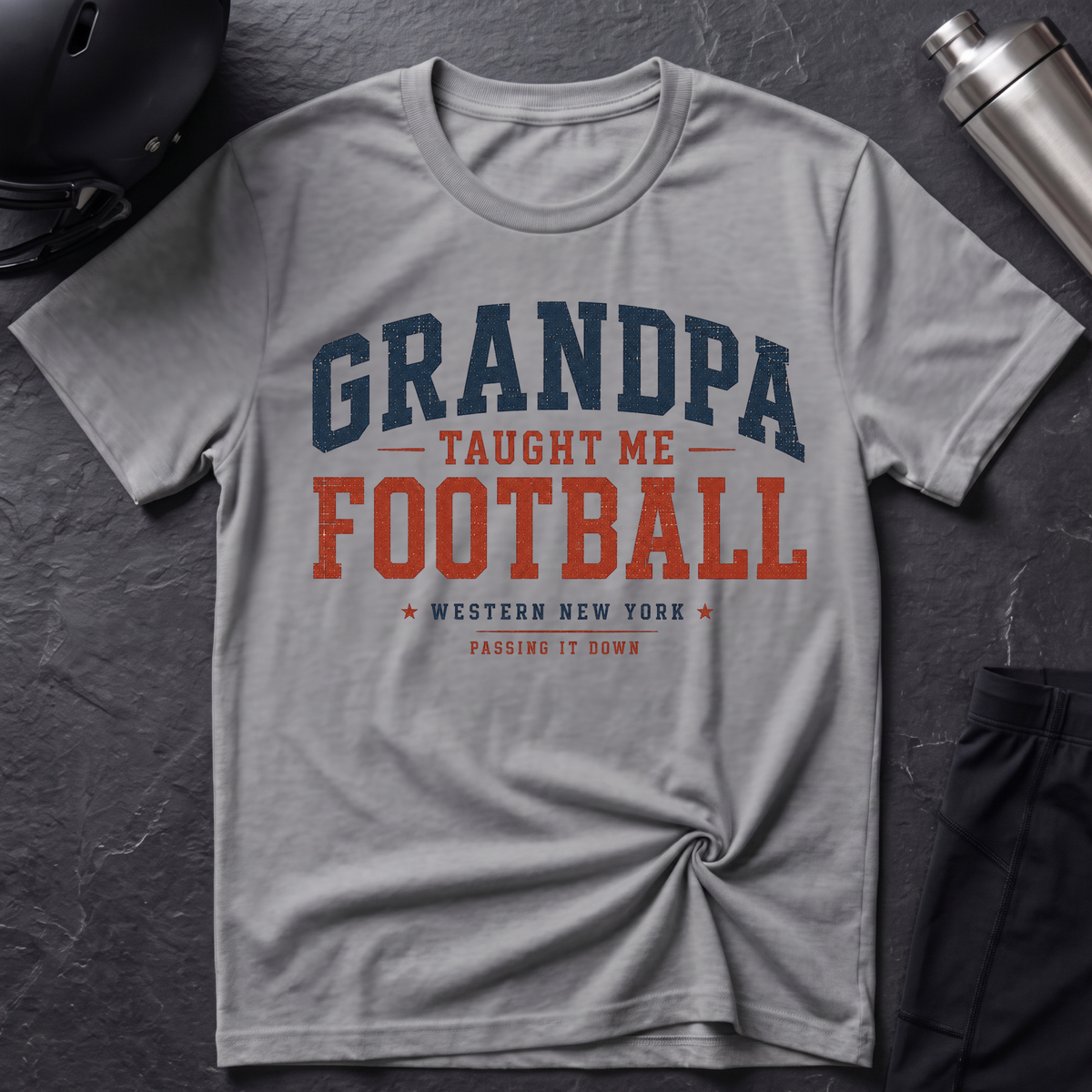 Grandpa Taught Me Football T-Shirt