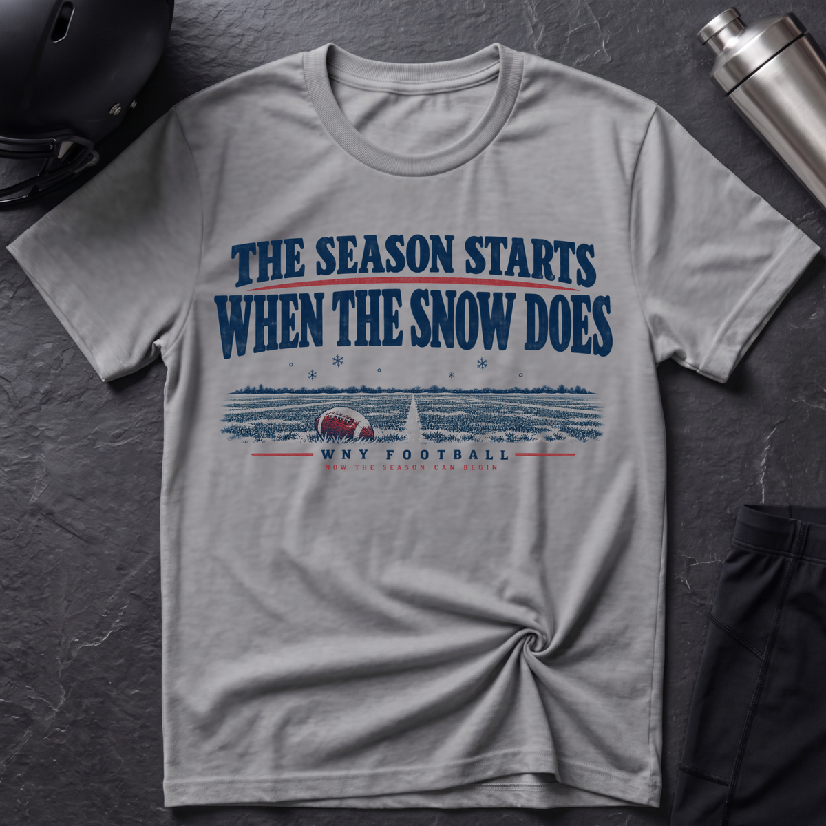 Snow Means Football T-Shirt