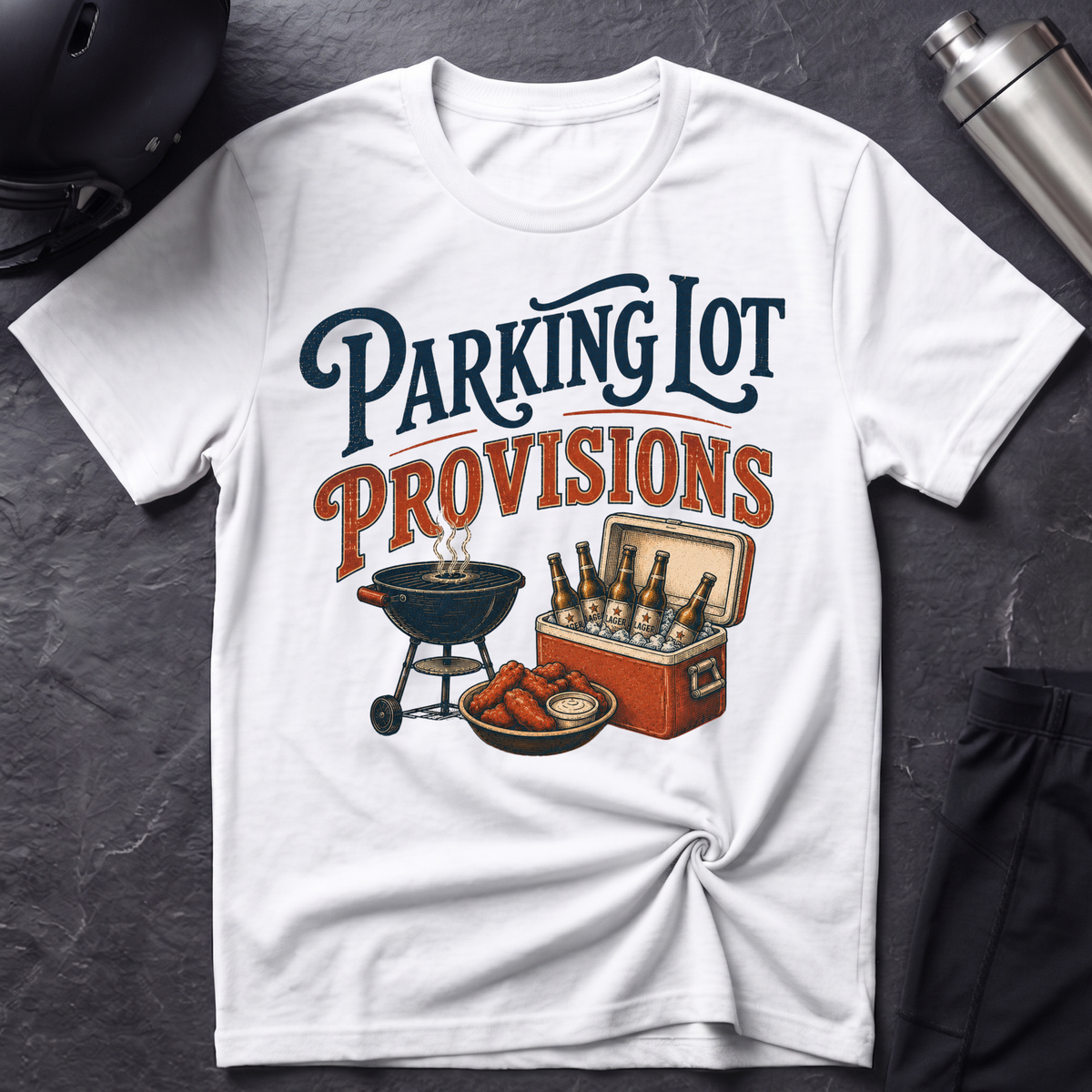 Parking Lot Provisions with Beer T-Shirt