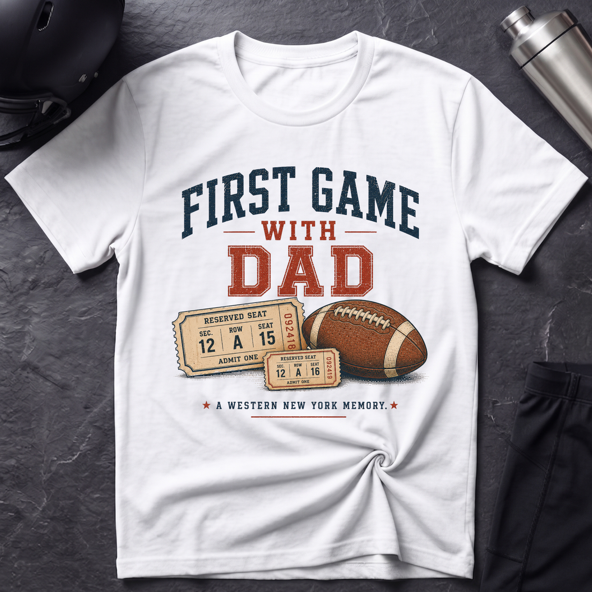 First Game With Dad Youth T-Shirt