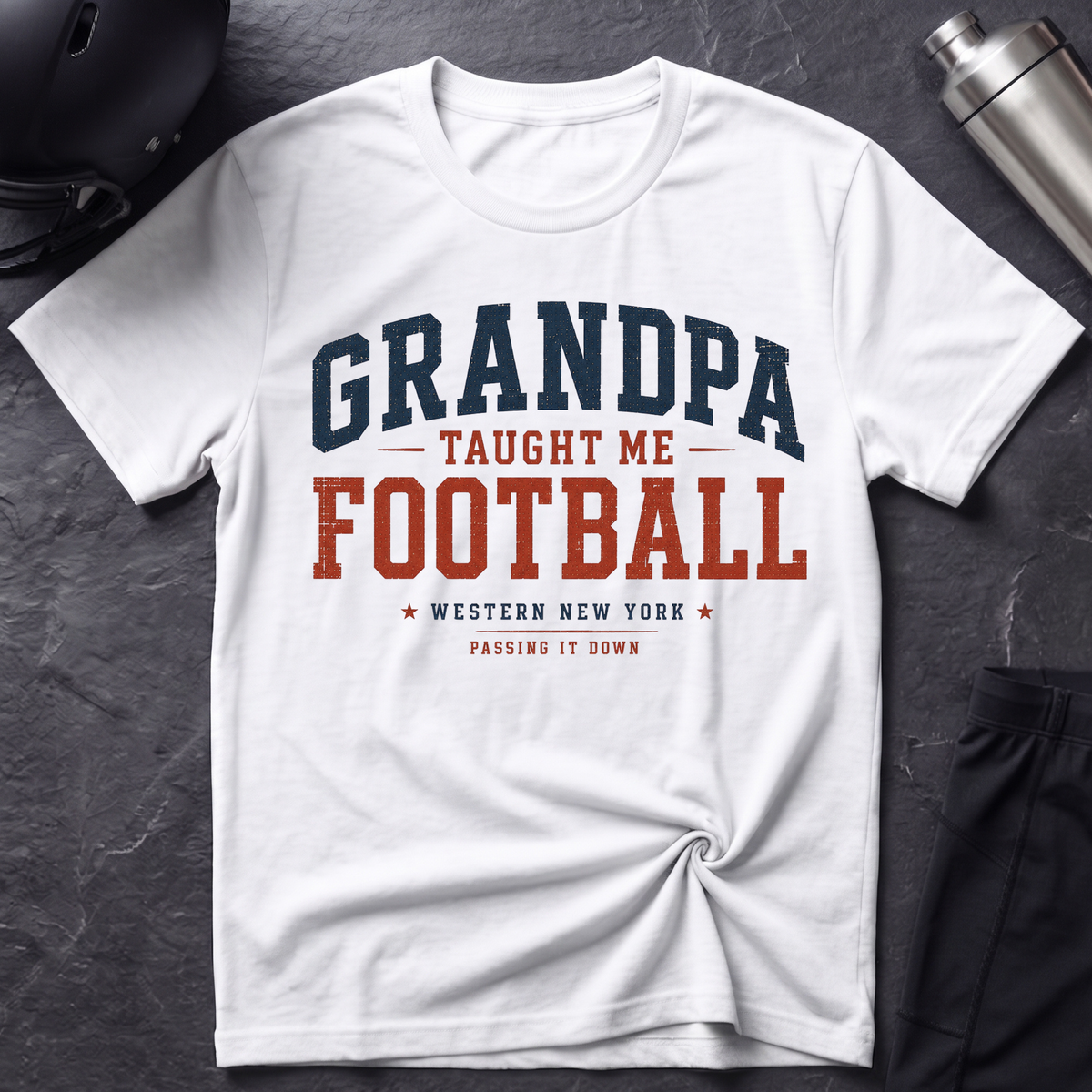Grandpa Taught Me Football T-Shirt
