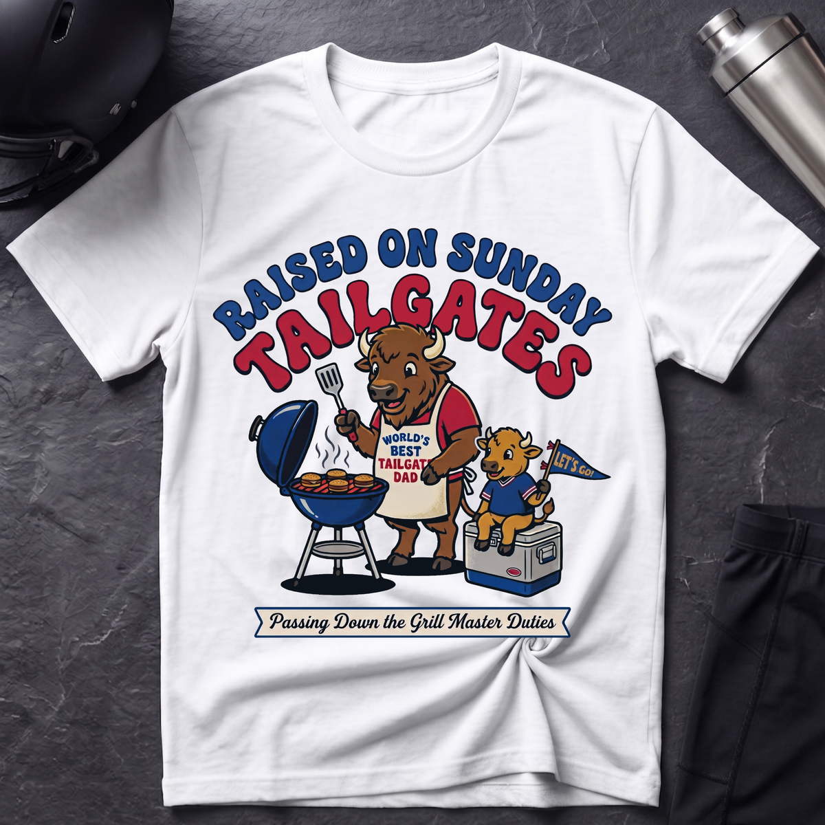 Raised on Sunday Tailgates T-Shirt