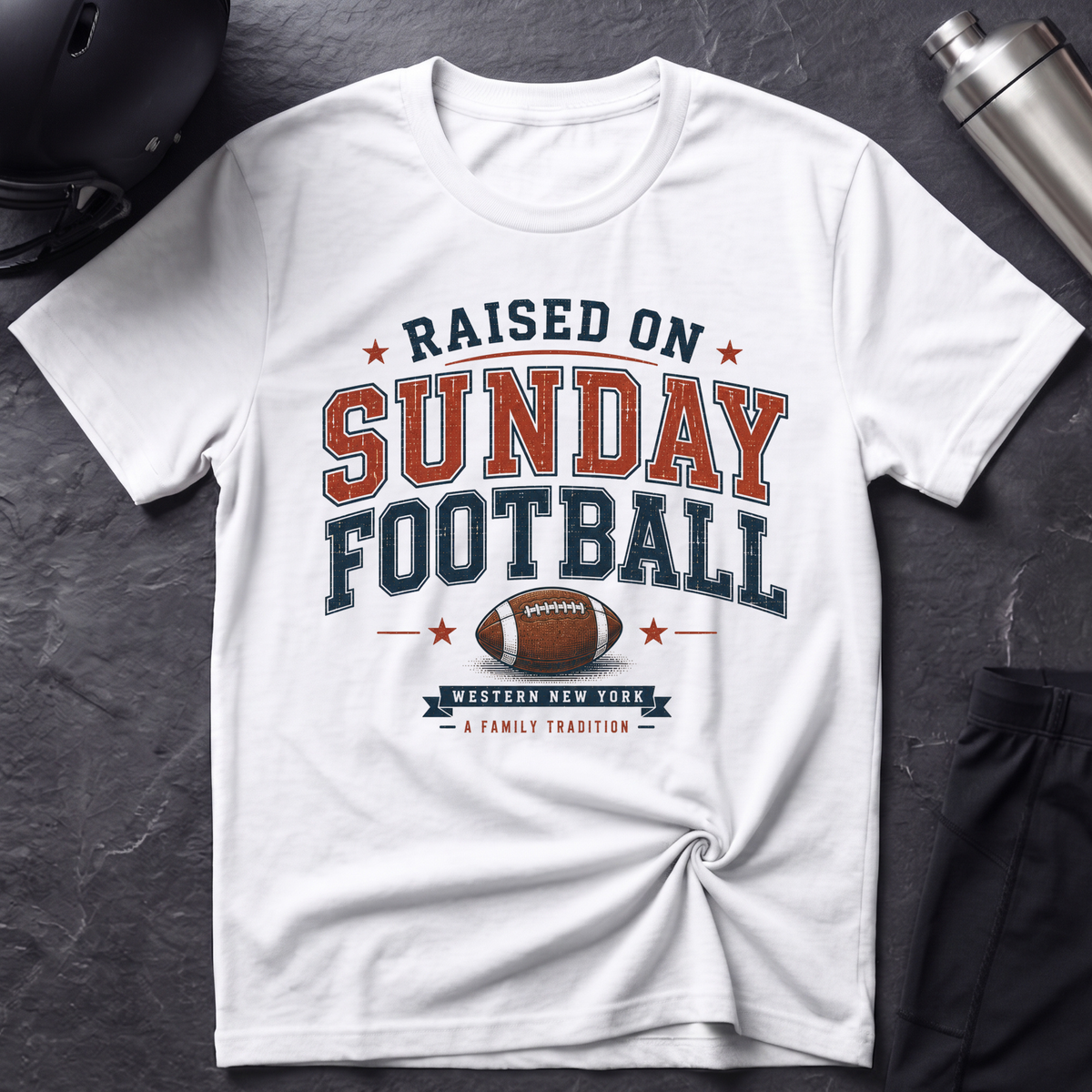 Raised on Sunday Football T-Shirt