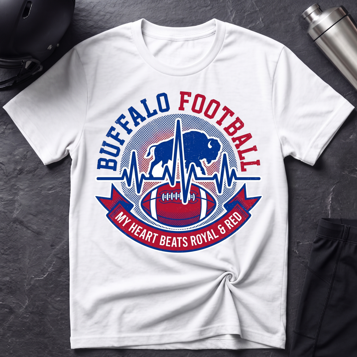 Heart Beats Royal & Red T-Shirt